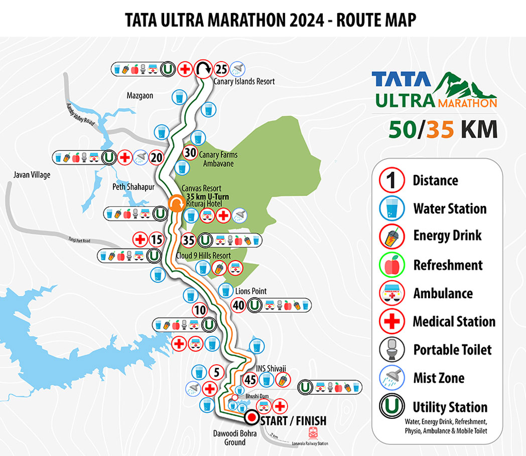 TATA Ultra Marathon Route Map